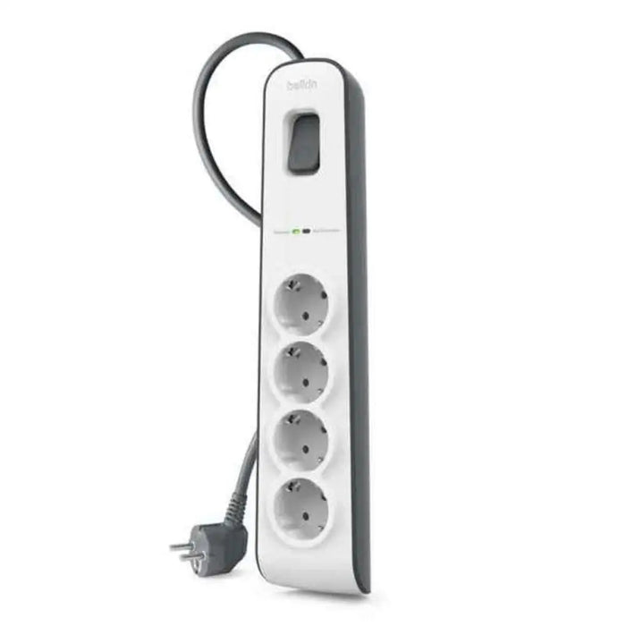 4-socket plugboard with power switch Belkin BSV400VF2M White - Разклонители<<<Електроника Периферни и резервни