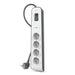 4-socket plugboard with power switch Belkin BSV400VF2M White - Разклонители<<<Електроника Периферни и резервни