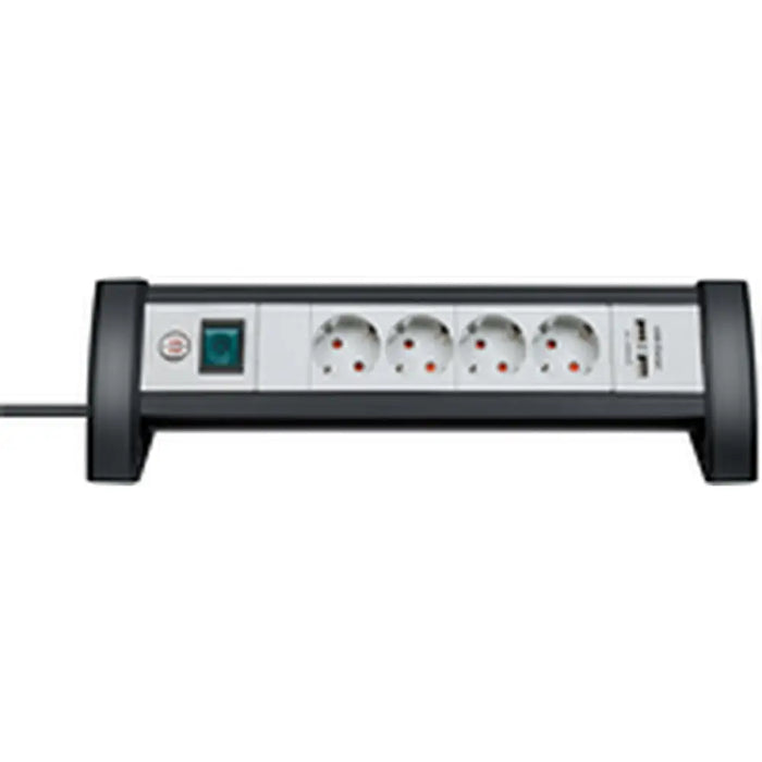 4-socket plugboard with power switch Brennenstuhl Premium-Office-Line 3600 W Black USB x 2 (1,8 m) - Електроника