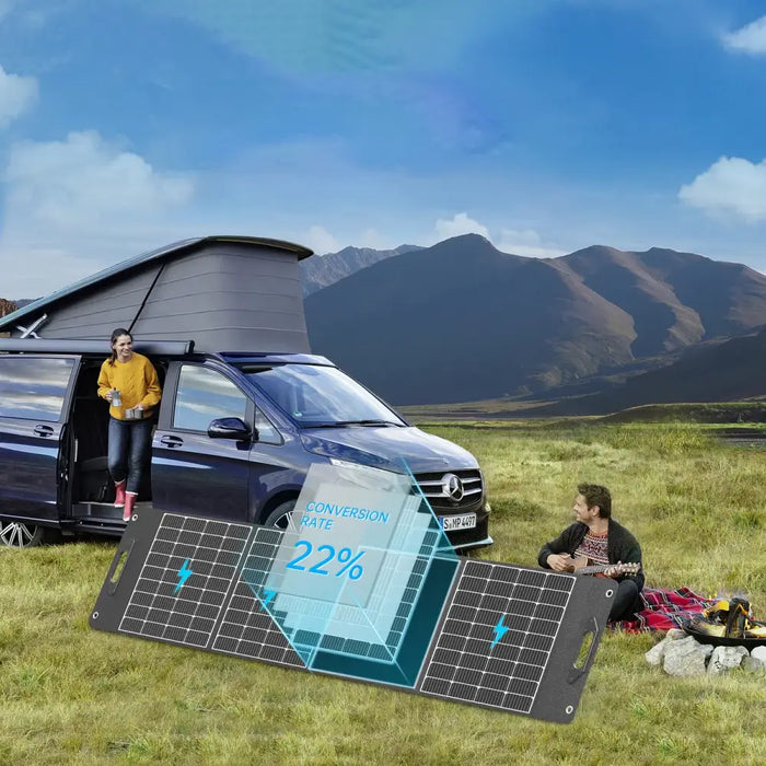 400W Choetech SC017 Solar Charger - Black - Cell phone USB charger<<<HurtelXML