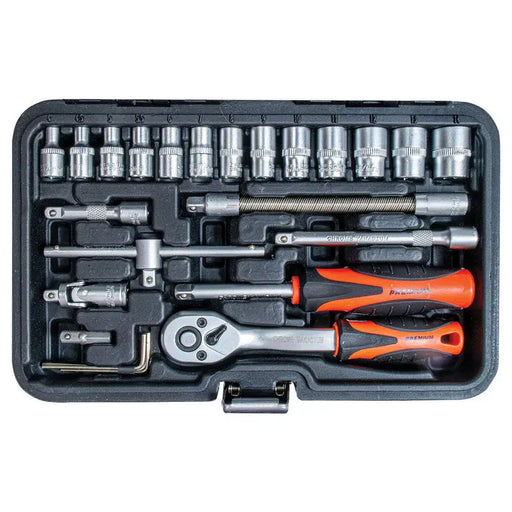 46 PIECE 1/4’’ PREMIUM TOOL SET - Комплекти вложки и тресчотки<<<Ръчни инструменти<<<Инструменти и железария<<<Praktiker