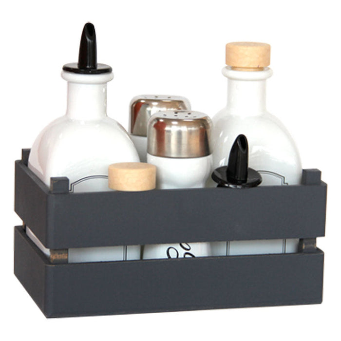 5-PIECE OLIVE SET IN WOODEN CASE GREY HORECANO - Аксесоари за сервиране и прибори за хранене<<<Домашни