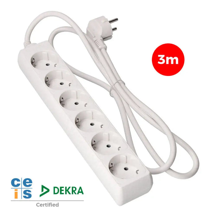 6-socket plugboard without power switch EDM 41036 Schuko (3 m) - Електроника Периферни и резервни части<<<Компютри|