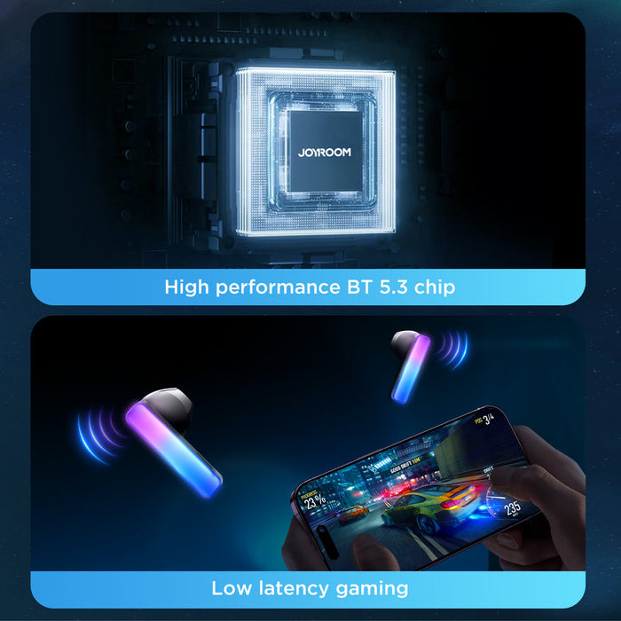 TWS Joyroom JR-TC1 IceLens Series wireless headphones with LED lights - white - Headphones