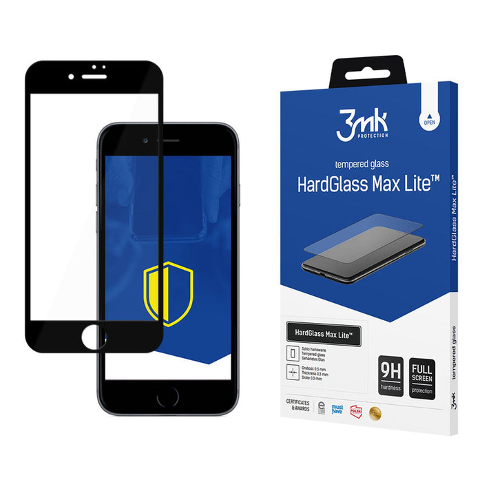 9H 3mk HardGlass Max Lite™ glass for iPhone 7 / 8 Plus - with black frame - *Kategoria tymczasowa<<<HurtelXML