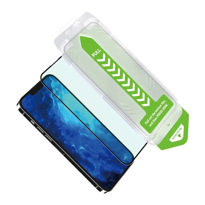 9H tempered glass with mounting frame for iPhone 13 Pro Max Wozinsky Premium Glass - black - Cell phone tempered