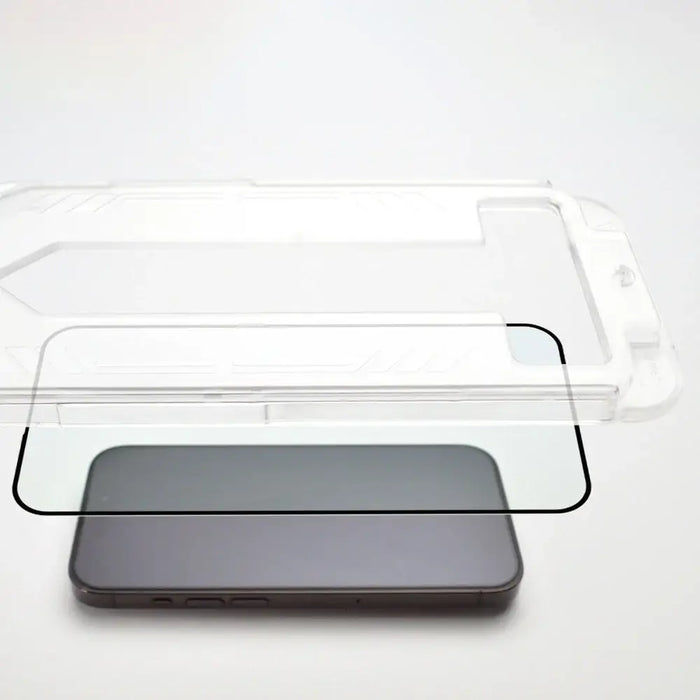 9H tempered glass with mounting frame for iPhone 13 Pro Max Wozinsky Premium Glass - black - Cell phone tempered