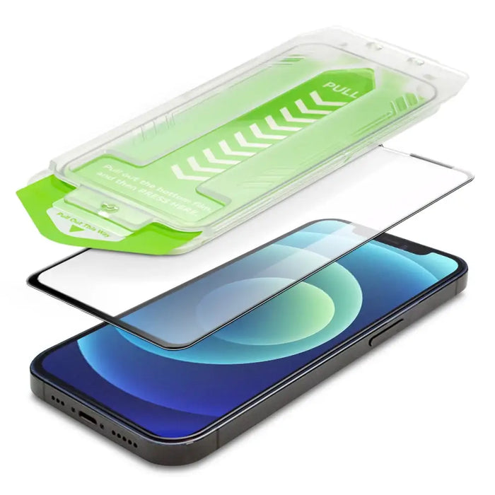 9H tempered glass with mounting frame for iPhone 14 Pro Wozinsky Premium Glass - black - Cell phone tempered