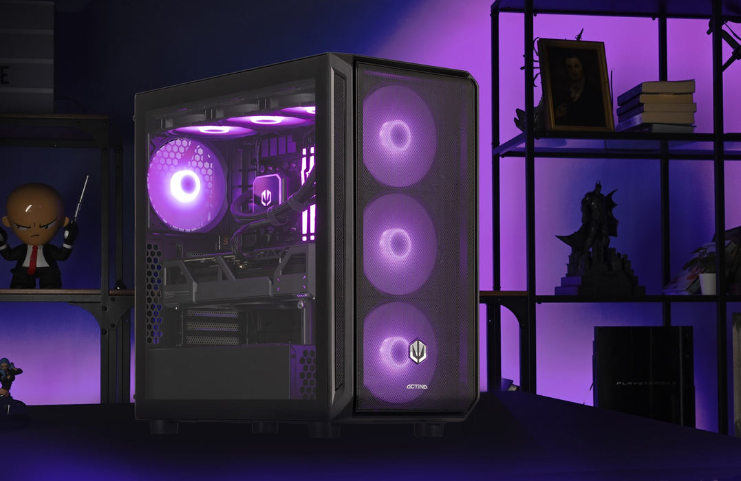 Actina 5901443414551 PC AMD Ryzen™ 7 9800X3D 32 GB DDR5-SDRAM 2 TB SSD NVIDIA GeForce RTX 5070 Midi Tower Black