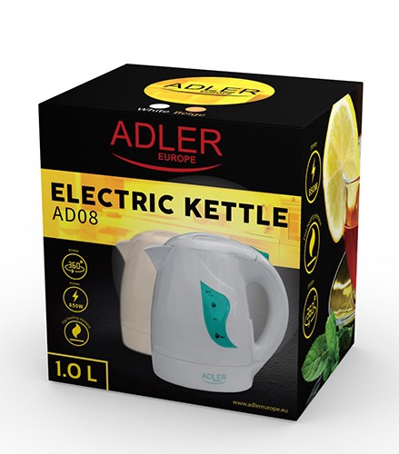 Adler AD 08 w electric kettle 1 L 850 W White