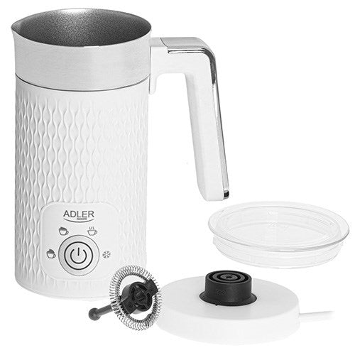 Adler AD 4494 milk frother/warmer Automatic Metallic, White