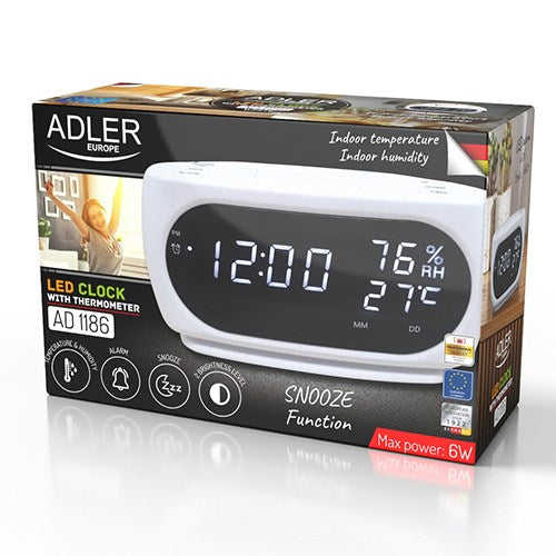Alarm clock ADLER AD 1186 white