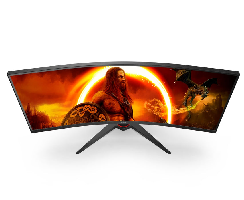 AOC CU34G2XE/BK, 34" Curved 1500R VA WLED, 3440x1440@144Hz, 4ms GtG, 1ms MPRT, 300 cd/m2, 3000:1, DCR 80M:1, Adaptive Sync, FlickerFree, Low Blue Light, Tilt, HDMI, 2xDP