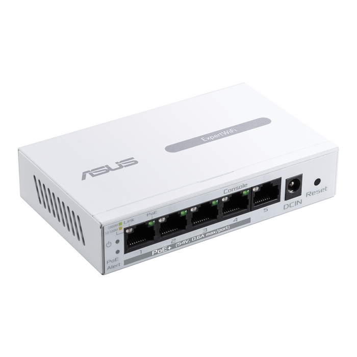Switch ASUS ExpertWiFi EBP15 5-Port GbE, 4 PoE+ Ports 5 x 10/100/1000Mbps ports