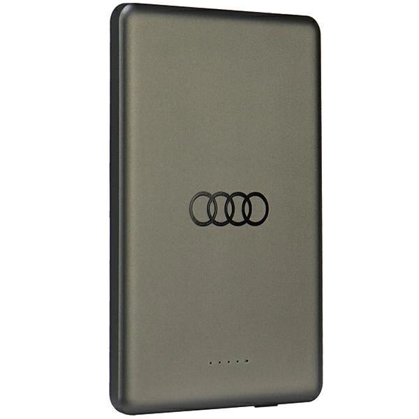 Powerbank Audi Big Logo MagSafe inductive 15W 5000mAh - gray