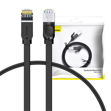 Baseus Cat 6 UTP Ethernet RJ45 Cable Flat 1m black