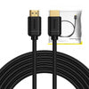 Baseus 2x HDMI 2.0 4K 60Hz Cable, 3D, HDR, 18Gbps, 5m (black)