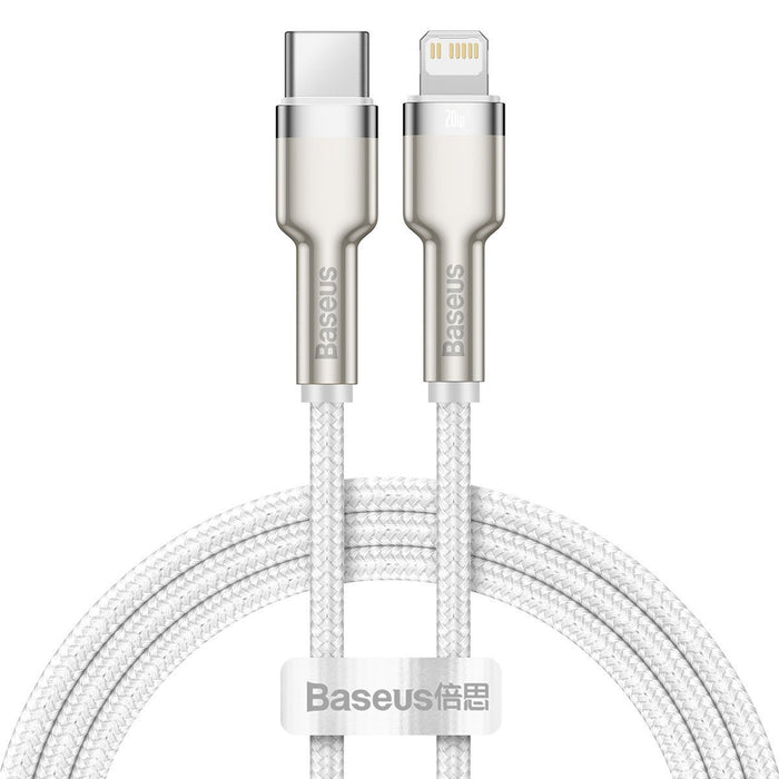 USB-C cable for Lightning Baseus Cafule, PD, 20W, 1m (white)