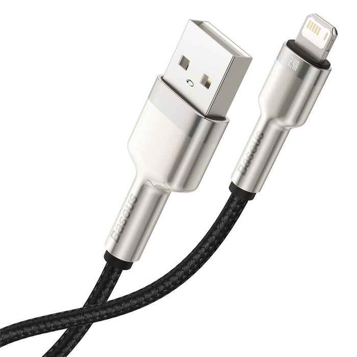 USB cable for Lightning Baseus Cafule, 2.4A, 1m (black)