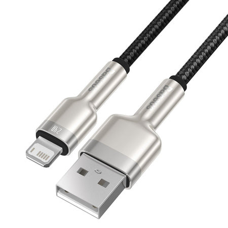 USB cable for Lightning Baseus Cafule, 2.4A, 1m (black)