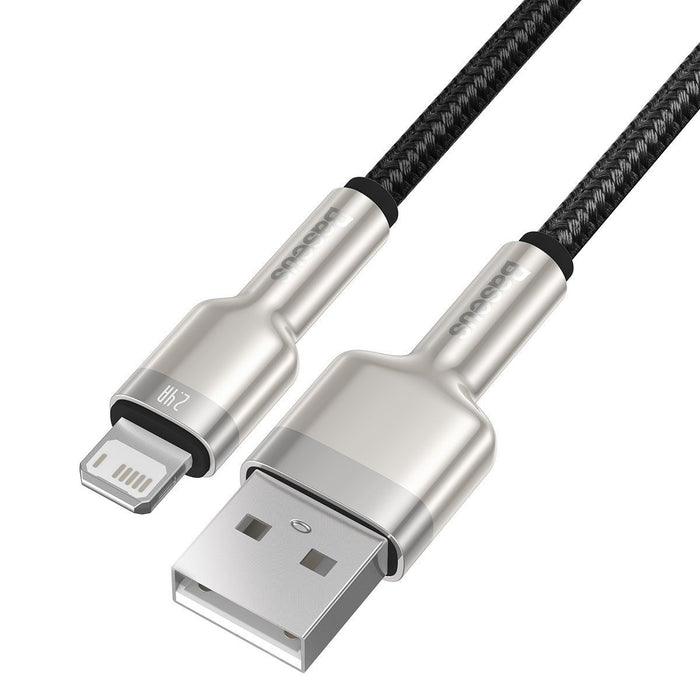USB cable for Lightning Baseus Cafule, 2.4A, 1m (black)