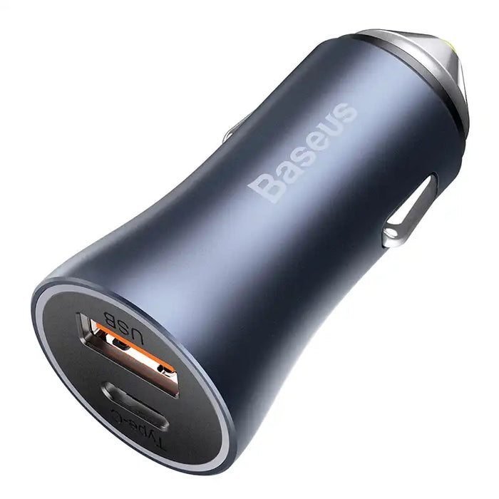 Baseus Golden Contactor Pro car charger, 2x USB, 40W (gray)