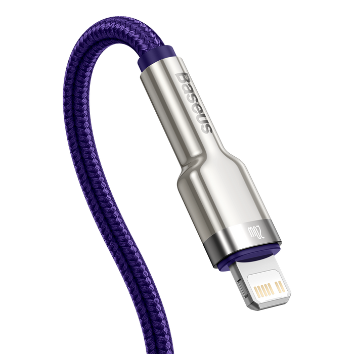 USB-C cable for Lightning Baseus Cafule, PD, 20W, 1m (purple)