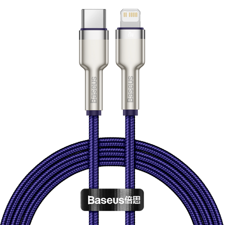USB-C cable for Lightning Baseus Cafule, PD, 20W, 1m (purple)