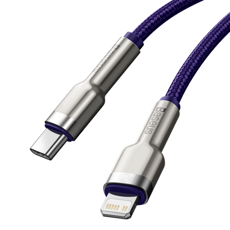 USB-C cable for Lightning Baseus Cafule, PD, 20W, 1m (purple)