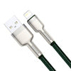 USB cable for Lightning Baseus Cafule, 2.4A, 1m (green)