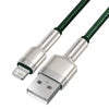 USB cable for Lightning Baseus Cafule, 2.4A, 1m (green)