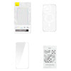 Phone case Baseus Magnetic Crystal Clear for iPhone 13 (transparent) with all-tempered-glass screen protector and cleaning kit