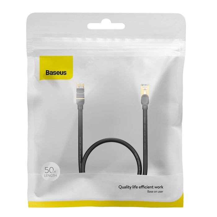 Baseus Ethernet RJ45, 10Gbps, 0.5m network cable (black)