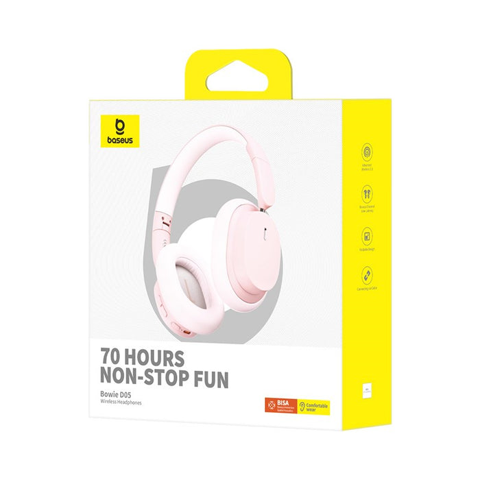Bluetooth Headband Headphones Baseus Bowie D05 Pink (Pink)