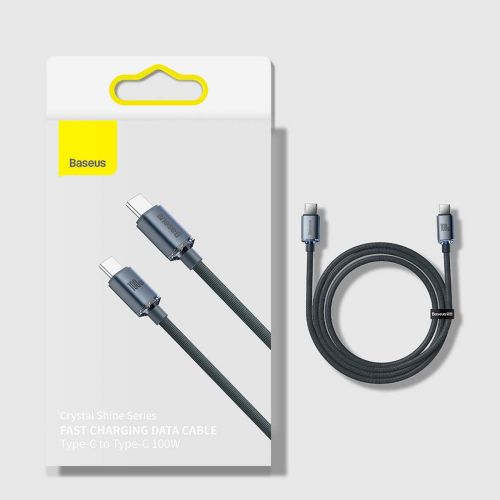 Baseus Crystal Shine cable USB-C to USB-C, 100W, 1.2m (black)