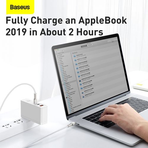 Cable USB-C to USB-C Baseus Cafule, 100W, 1m (white)