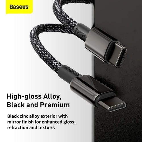 Baseus Tungsten Gold Cable Type-C to Type-C 100W 2m (black)
