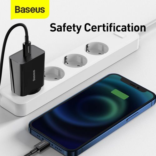 Baseus Speed Mini Quick Charger, USB-C, PD, 3A, 20W (black)