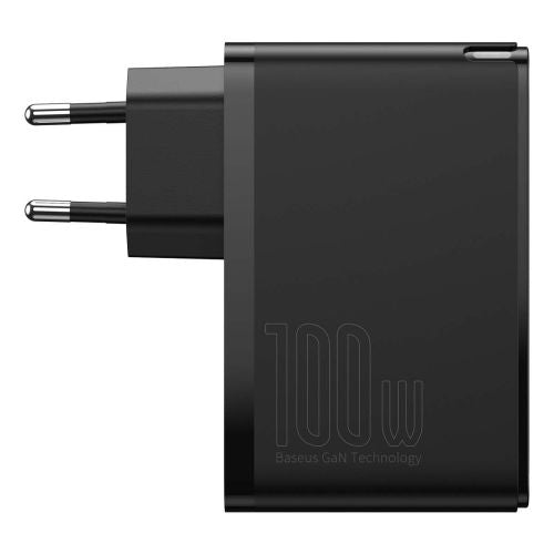 Travel Charger Baseus GaN2 Pro Quick  2x USB + 2x USB-C, 100W, EU (Black)