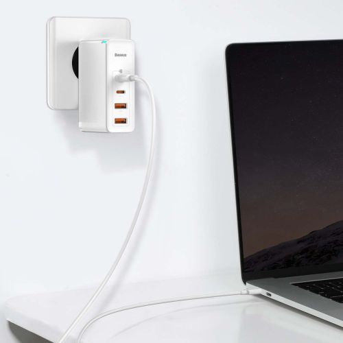 Travel Charger Baseus GaN2 Pro Quick  2x USB + 2x USB-C, 100W, EU (white)