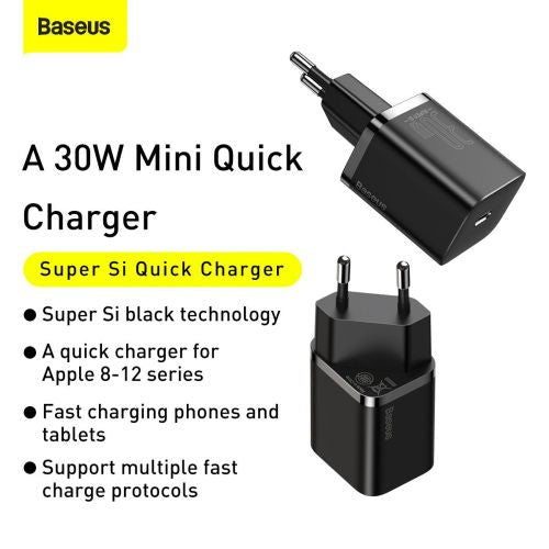 Baseus Super Si Quick Charger 1C 30W (black)