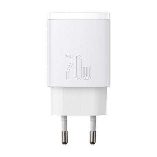 Baseus Compact Quick Charger, USB, USB-C, 20W (white)
