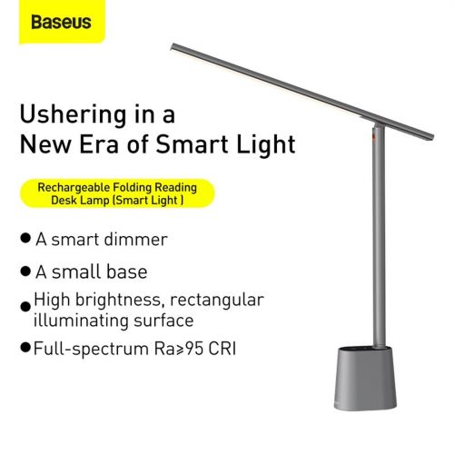Baseus Smart Eye folding desk lamp rechargeable (grey)