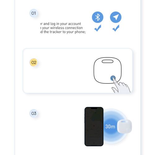 Baseus Intelligent T2 Pro, anti-loss device (white)