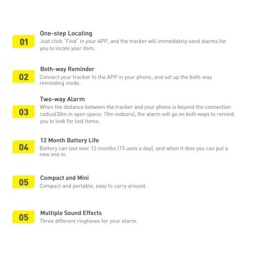 Baseus Intelligent T2 Pro, anti-loss device (white)