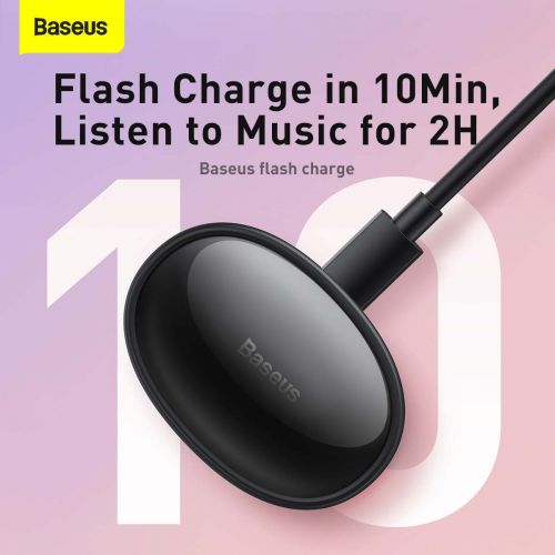 Baseus Bowie E2 TWS Bluetooth 5.2 Wireless Earphones Waterproof IP55 Black (NGTW090001)