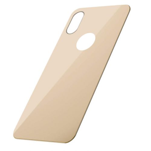 Baseus iPhone Xs 0.3 mm Full coverage curved T-Glass rear Protector Gold (SGAPIPH58-BM0V)