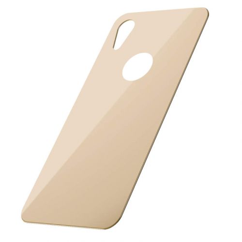 Baseus iPhone Xr 0.3 mm Full coverage curved T-Glass rear Protector Gold (SGAPIPH61-BM0V)