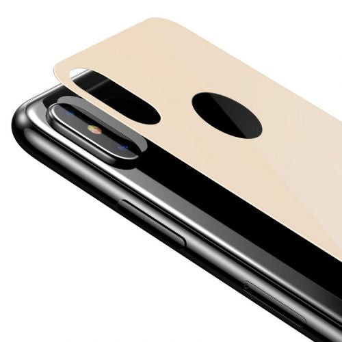 Baseus iPhone Xs Max 0.3 mm Full coverage curved T-Glass rear Protector Gold (SGAPIPH65-BM0V)