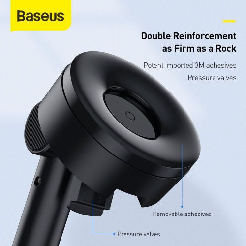 Gravity car mount for Baseus Tank phone with suction cup (black)